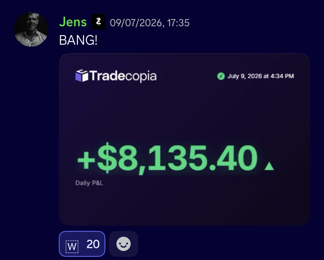 Jens, $8.135 winst op één dag